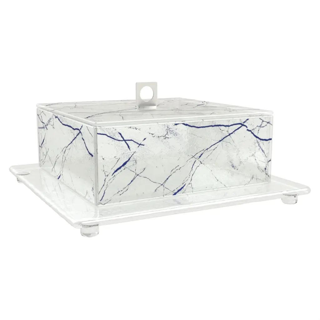 Cake Stand And Dome - Cake Stands | MyGlassStudio - 3/4 View