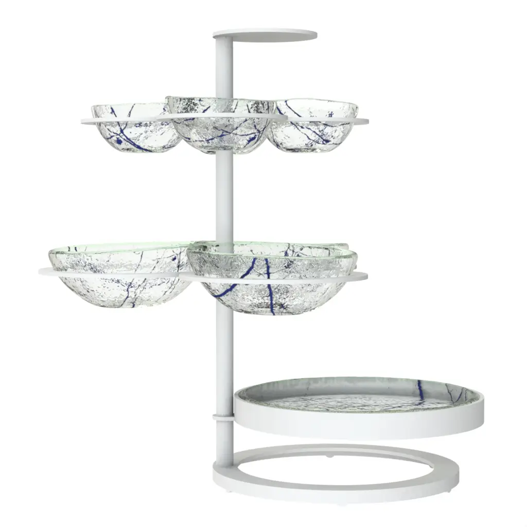 Chip And Dip Serveware - Snacks Serveware | MyGlassStudio - 3/4 View