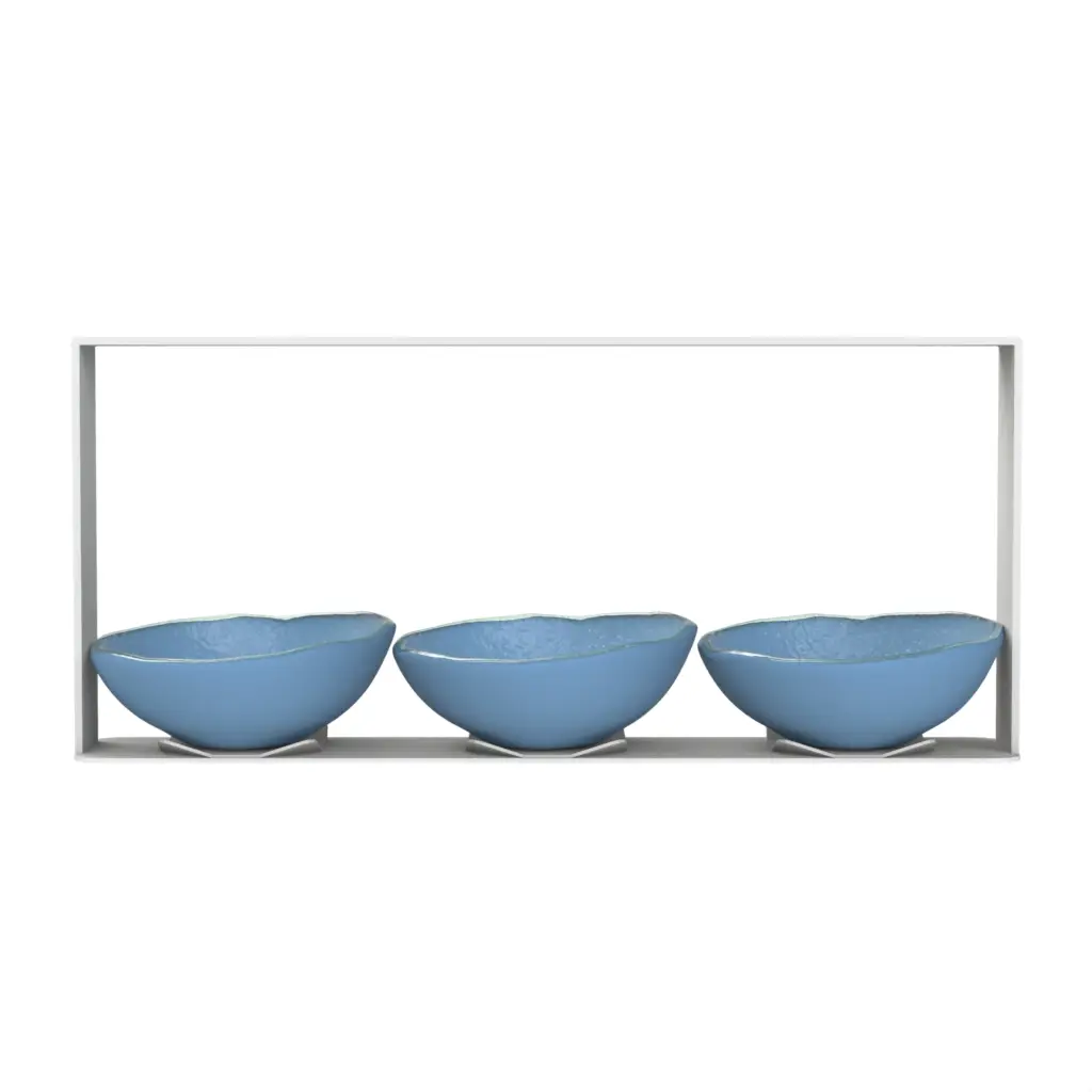 Chip And Dip Serving Set - Snacks Serveware | MyGlassStudio - 3/4 View