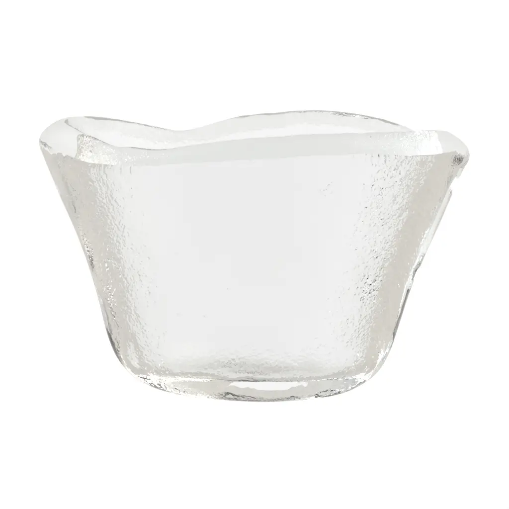Condiment Bowl in Glass With Texture - Restaurant Bowls - 3/4 View