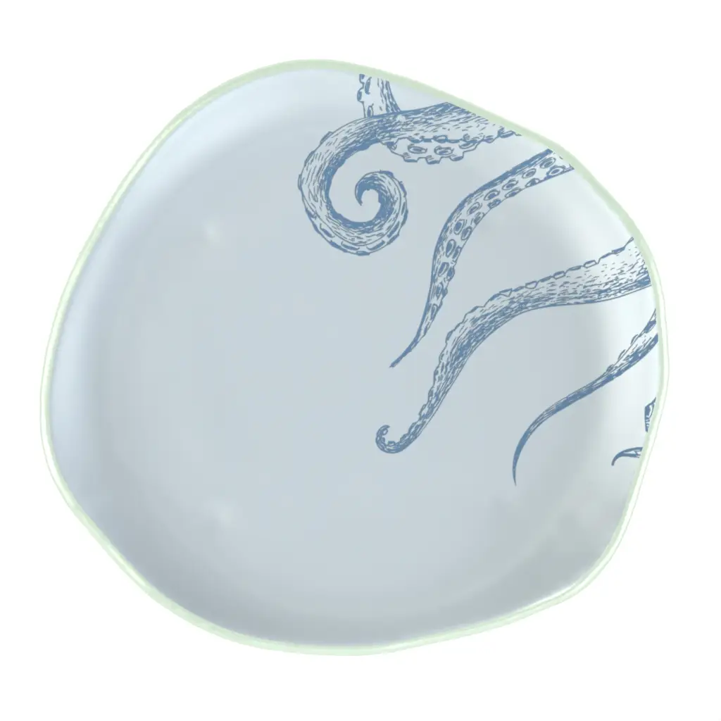 Contemporary Dinner Plates - Restaurant Plates | MyGlassStudio - 3/4 View