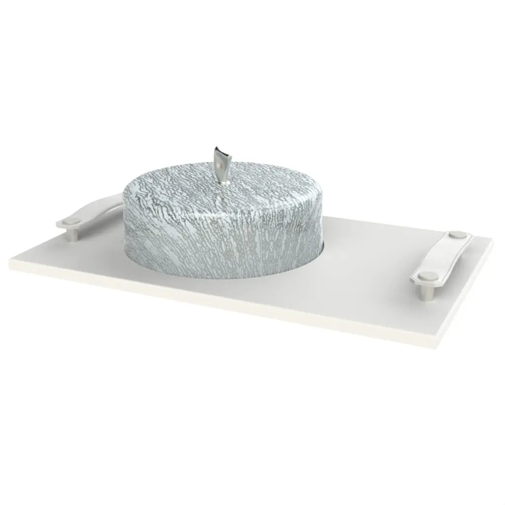 Dome Plate Cover in Light Blue - Welcome Amenities - 3/4 View