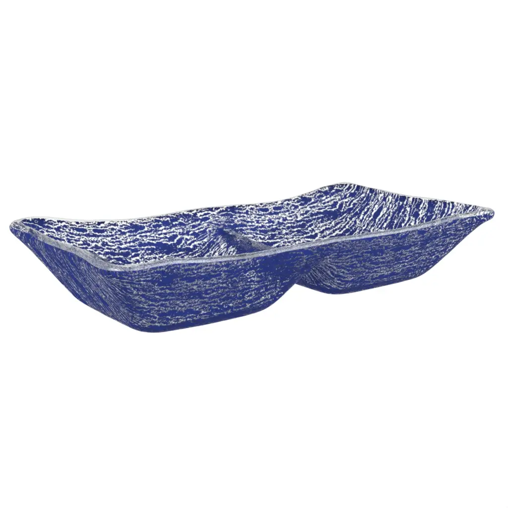 Double Nut Bowl in Cobalt Blue - Snacks Serveware - 3/4 View