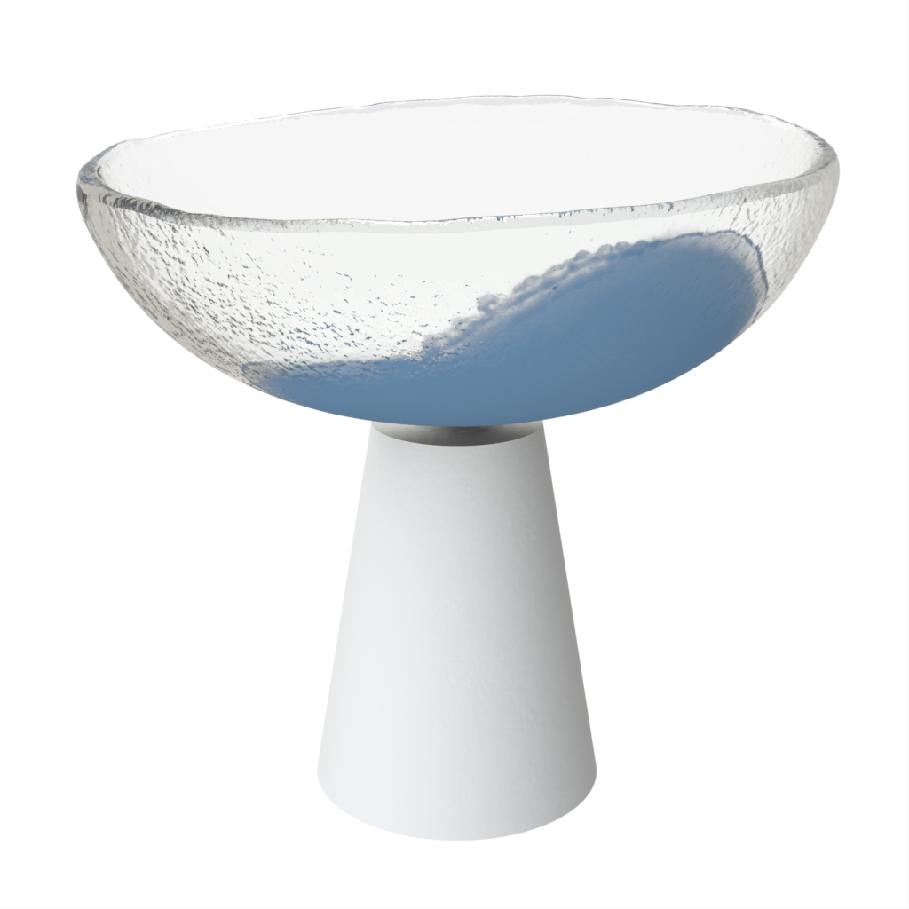 Footed Bowl - Welcome Amenities | MyGlassStudio - Side View