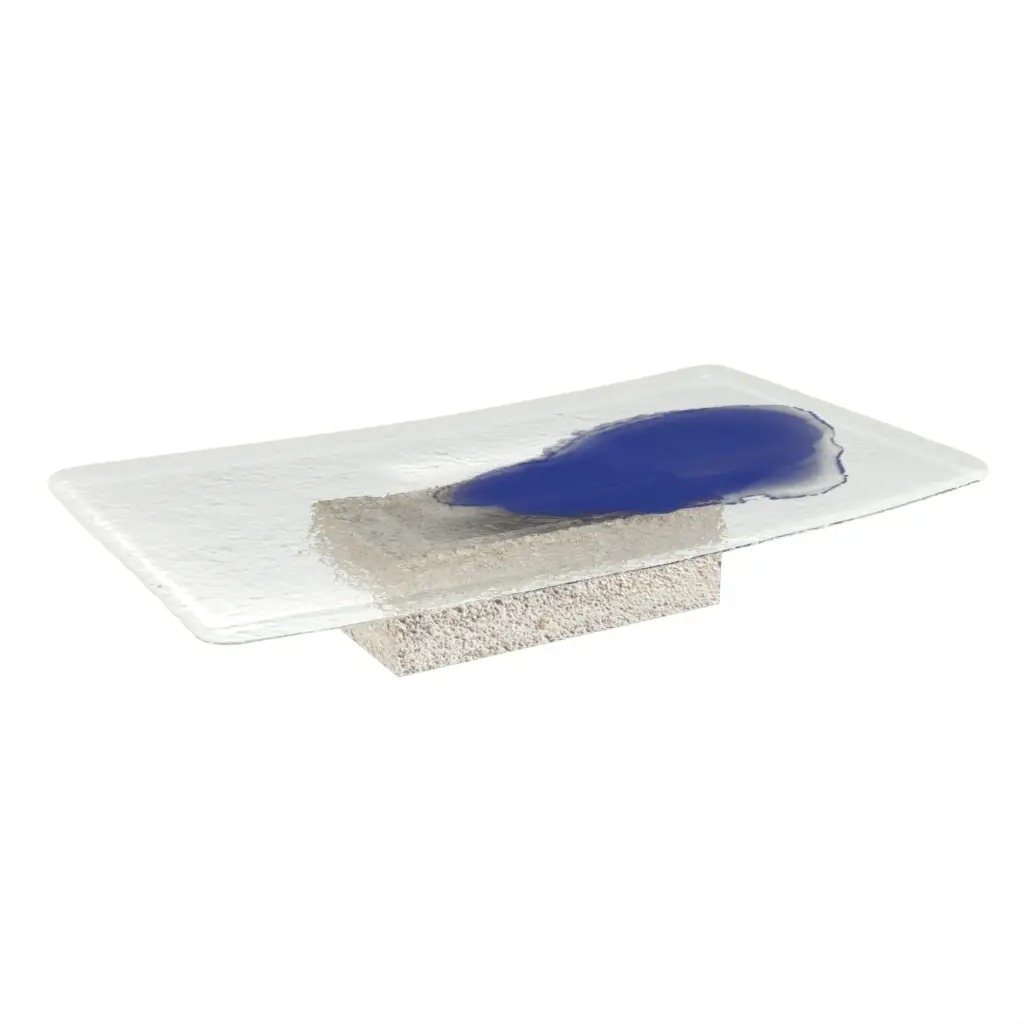 Footed Bowl Centerpiece - Welcome Amenities | MyGlassStudio - 3/4 View