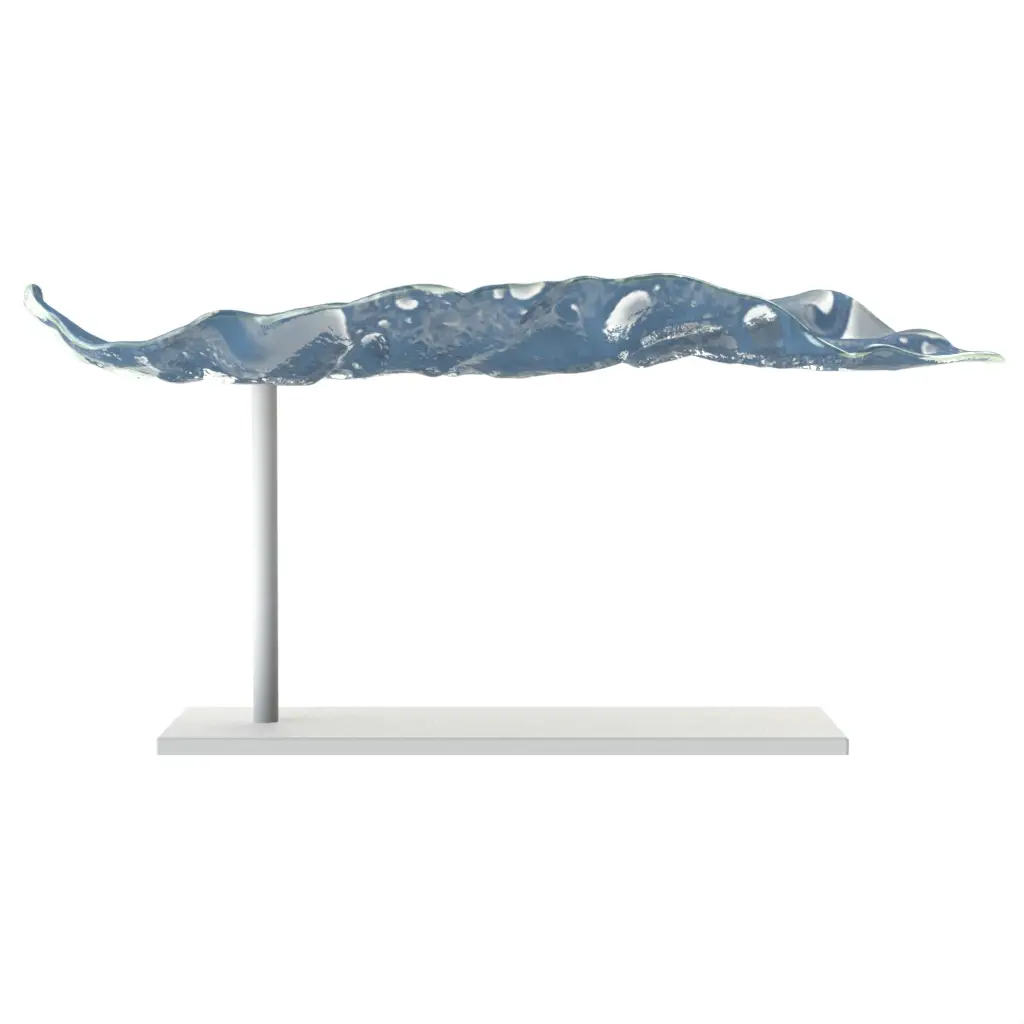 Footed Fruit Bowl in Azure Blue - Welcome Amenities - 3/4 View
