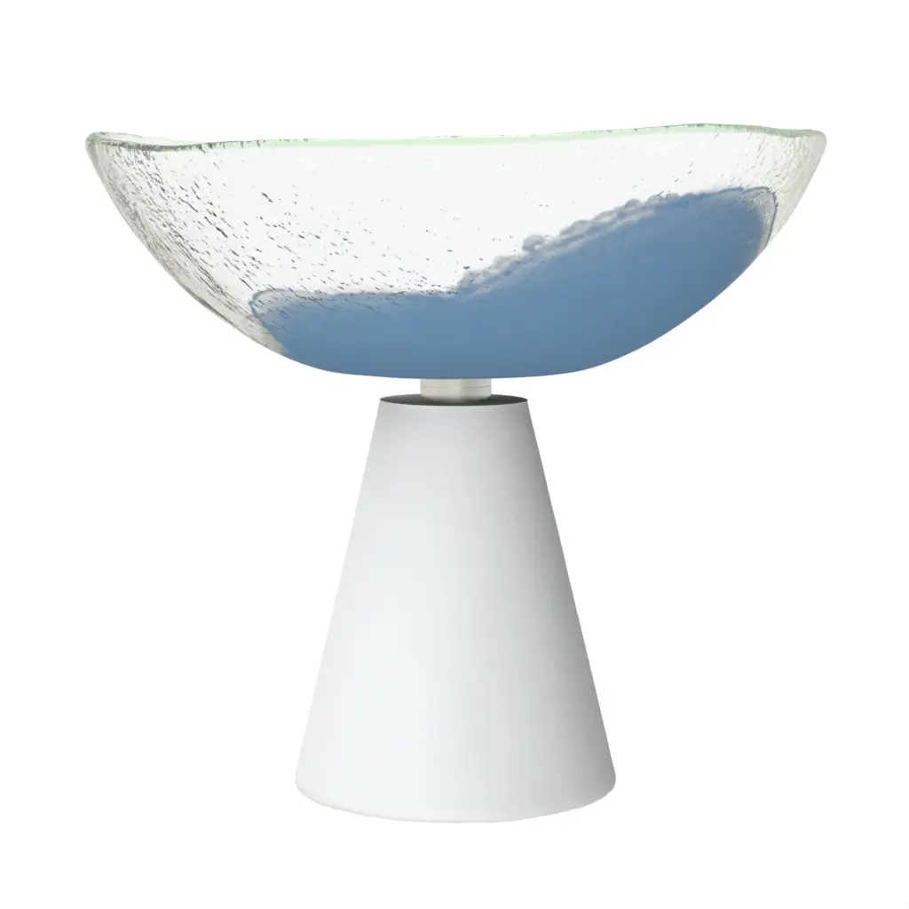 Footed Fruit Bowl - Welcome Amenities | MyGlassStudio - 3/4 View
