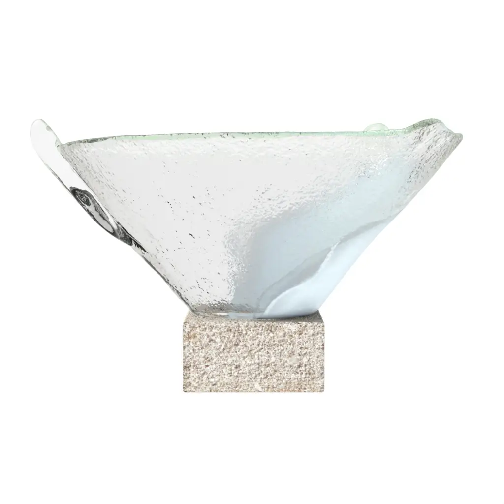 Footed Fruit Bowl - Welcome Amenities | MyGlassStudio - 3/4 View
