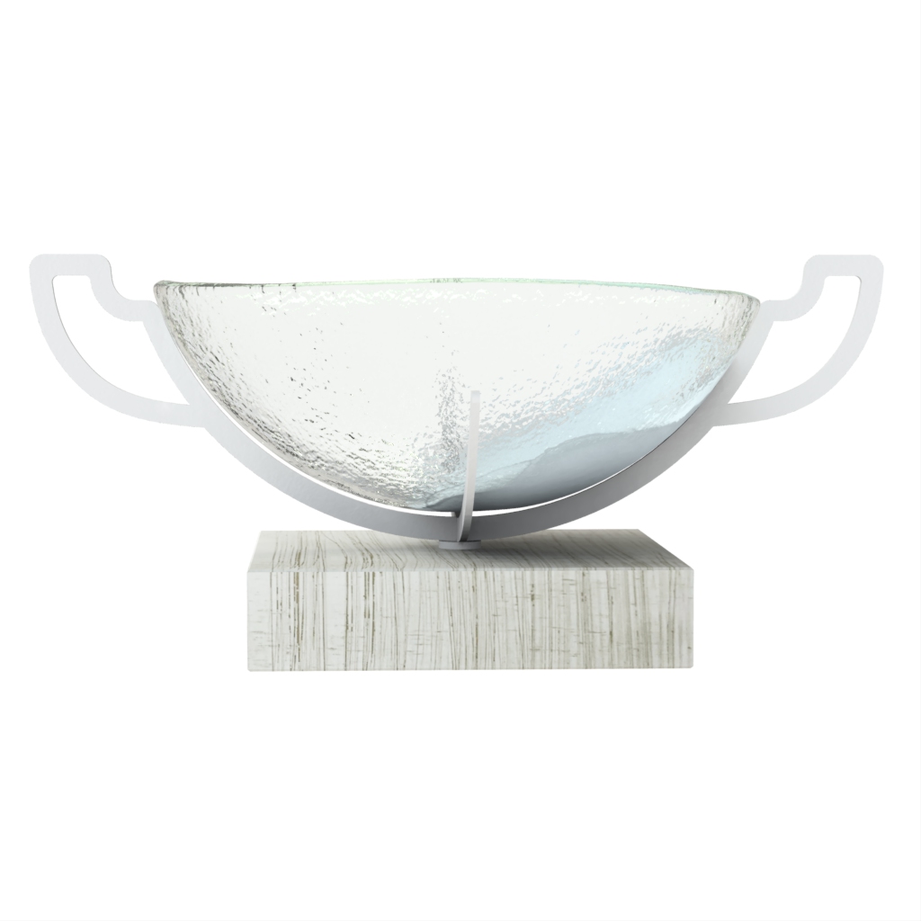 Footed Serving Bowl - Welcome Amenities | MyGlassStudio - Side View