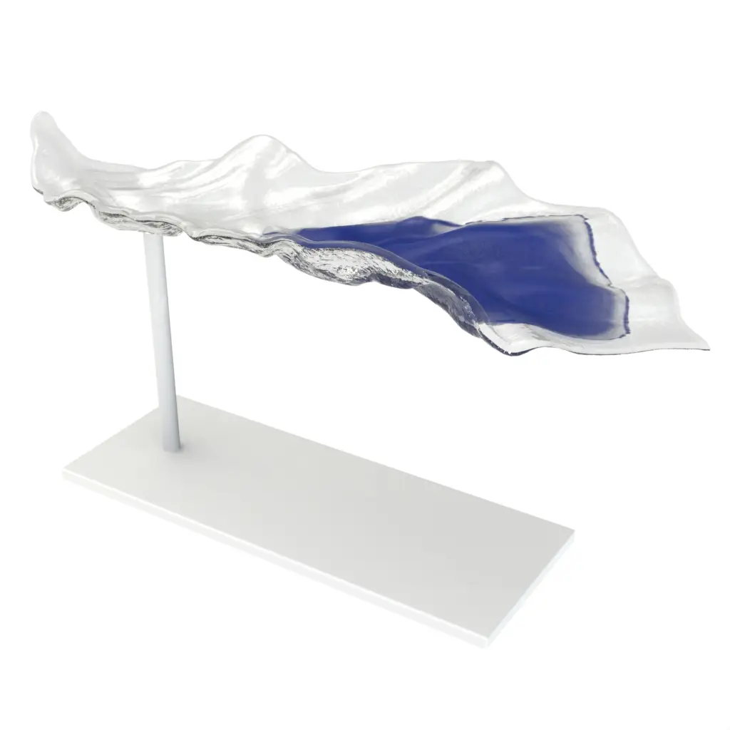 Footed Tray - Hotel Room Decor | MyGlassStudio - 3/4 View