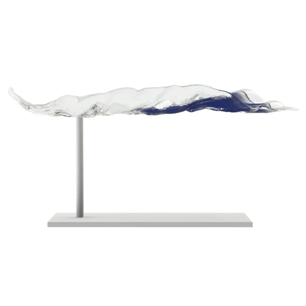 Footed Tray in Cobalt Blue - Hotel Room Decor - 3/4 View