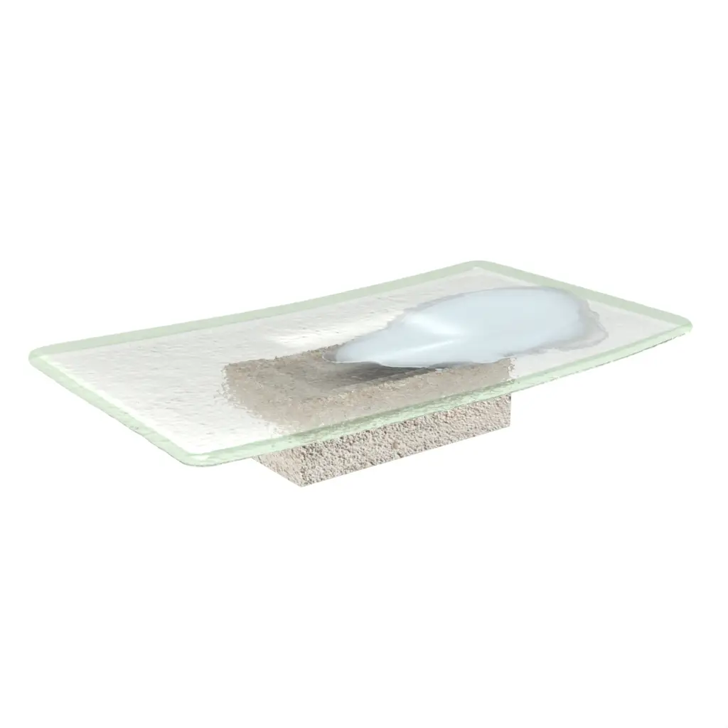 Footed Tray - Hotel Room Decor | MyGlassStudio - 3/4 View