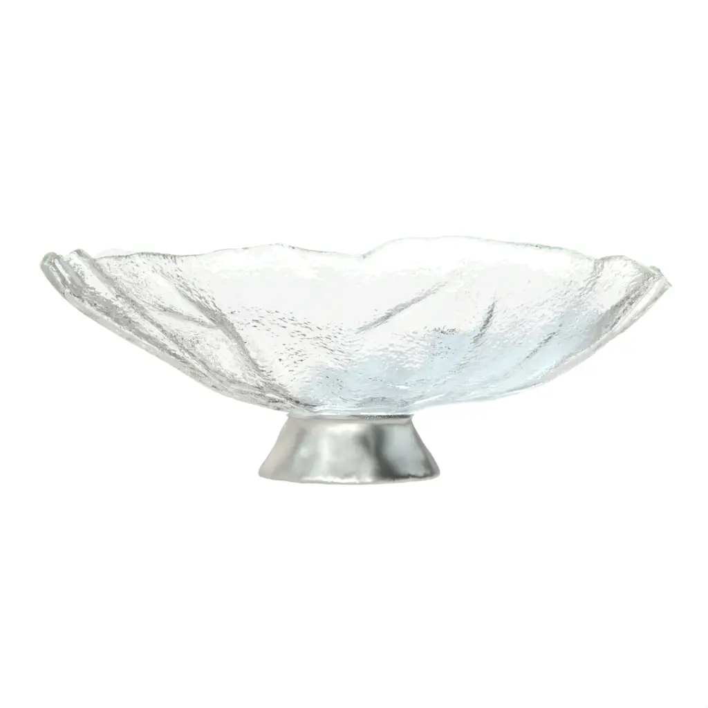 Glass Punch Bowl in Light Blue - Bar Accessories - 3/4 View