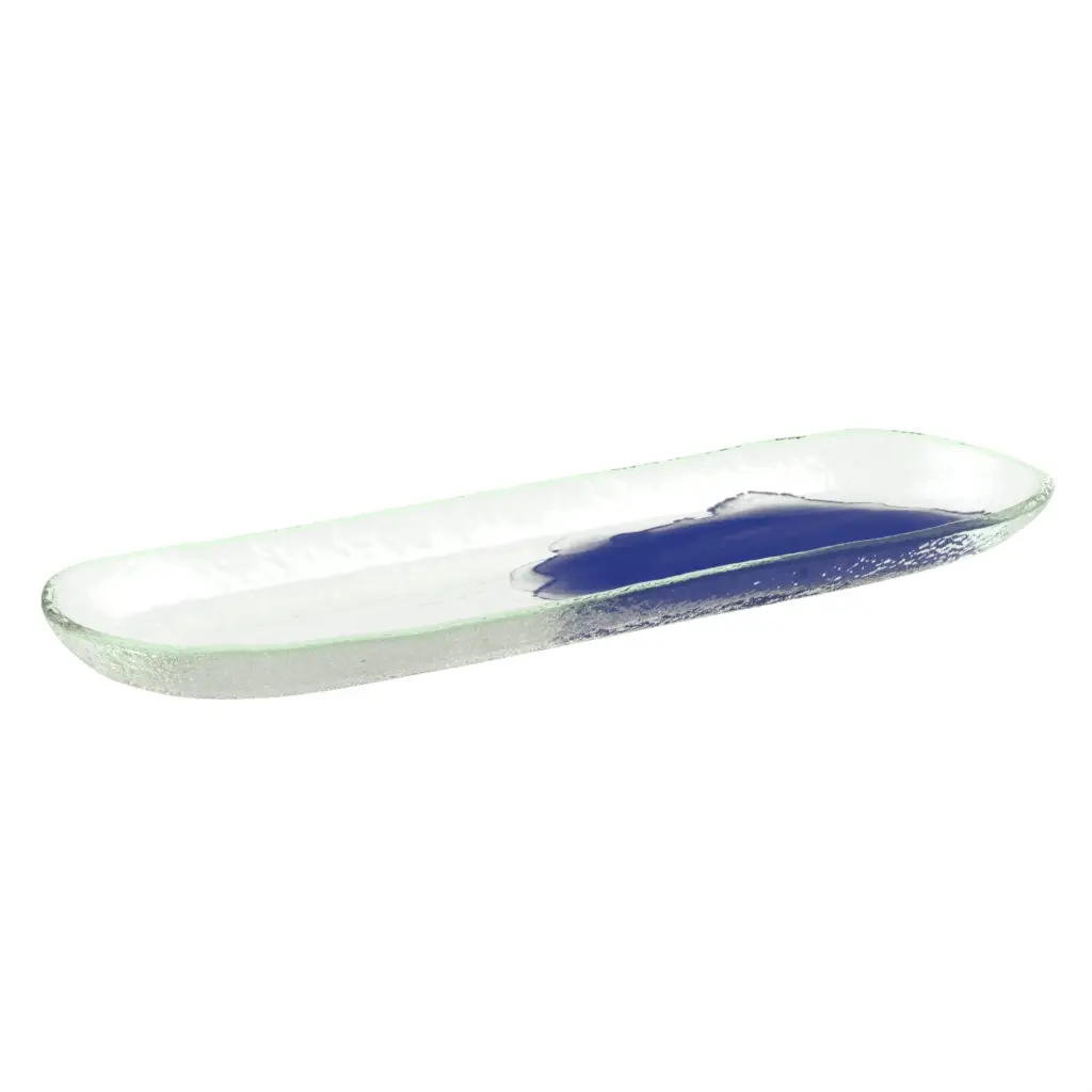 Glass Serving Platter - Buffet Serveware | MyGlassStudio - 3/4 View