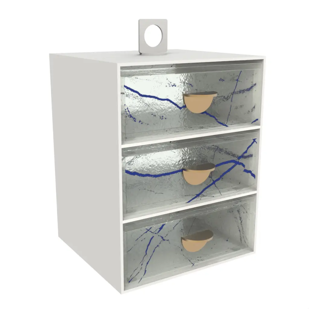 High Tea Box - Specialty Serveware | MyGlassStudio - 3/4 View