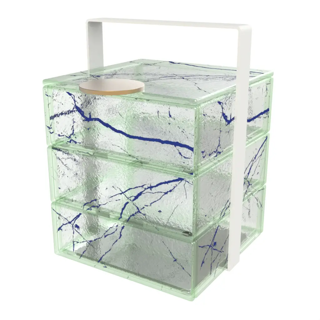 High Tea Box - Specialty Serveware | MyGlassStudio - 3/4 View