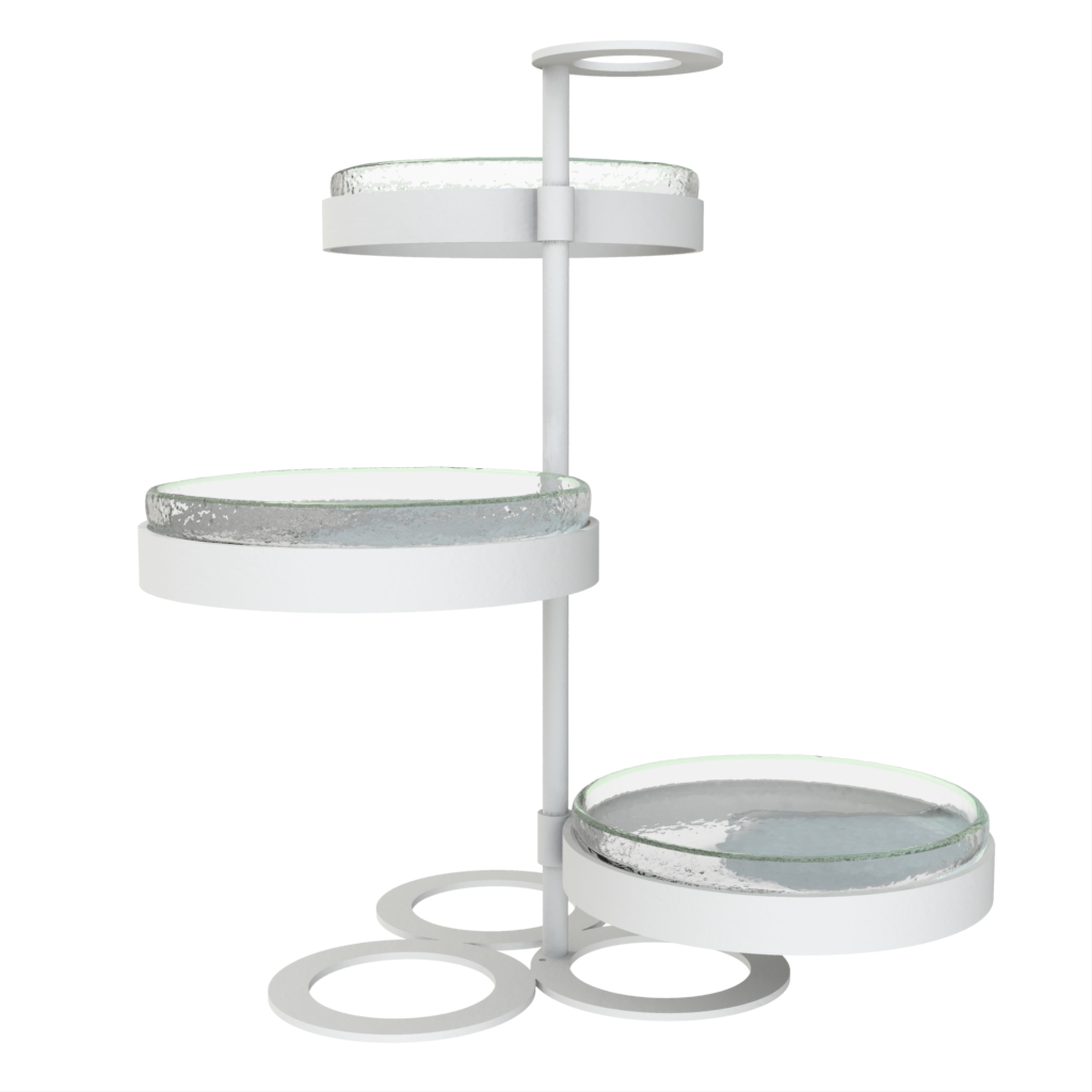 High Tea Cake Stand - Tea Stands | MyGlassStudio - Side View