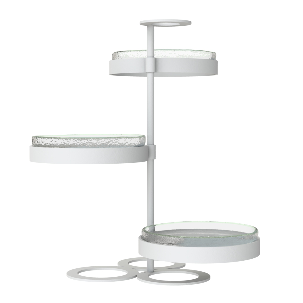 High Tea Cake Stand - Tea Stands | MyGlassStudio - 3/4 View
