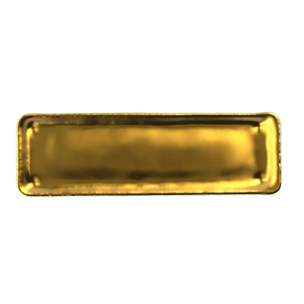 Japanese Sushi Plate in Pure Gold - Specialty Dinnerware - 3/4 View