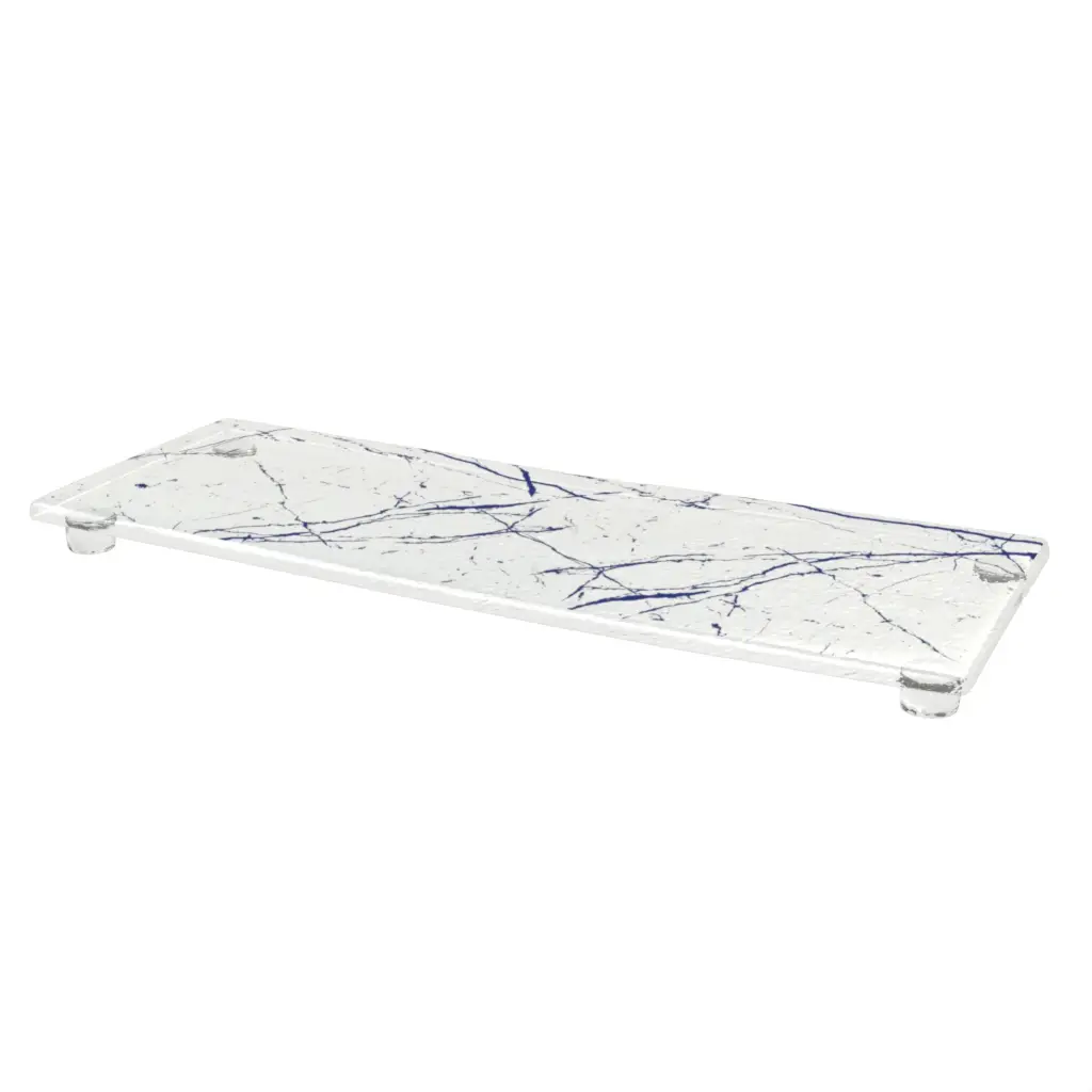 Long Serving Board in Cobalt Blue - Serving Dishes - 3/4 View