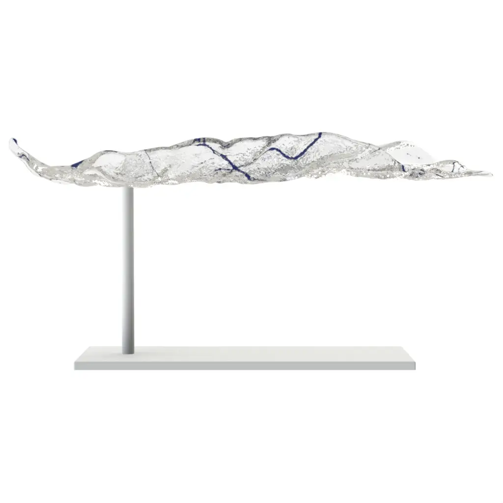 Marble Serving Tray in Cobalt Blue - Hotel Room Decor - 3/4 View