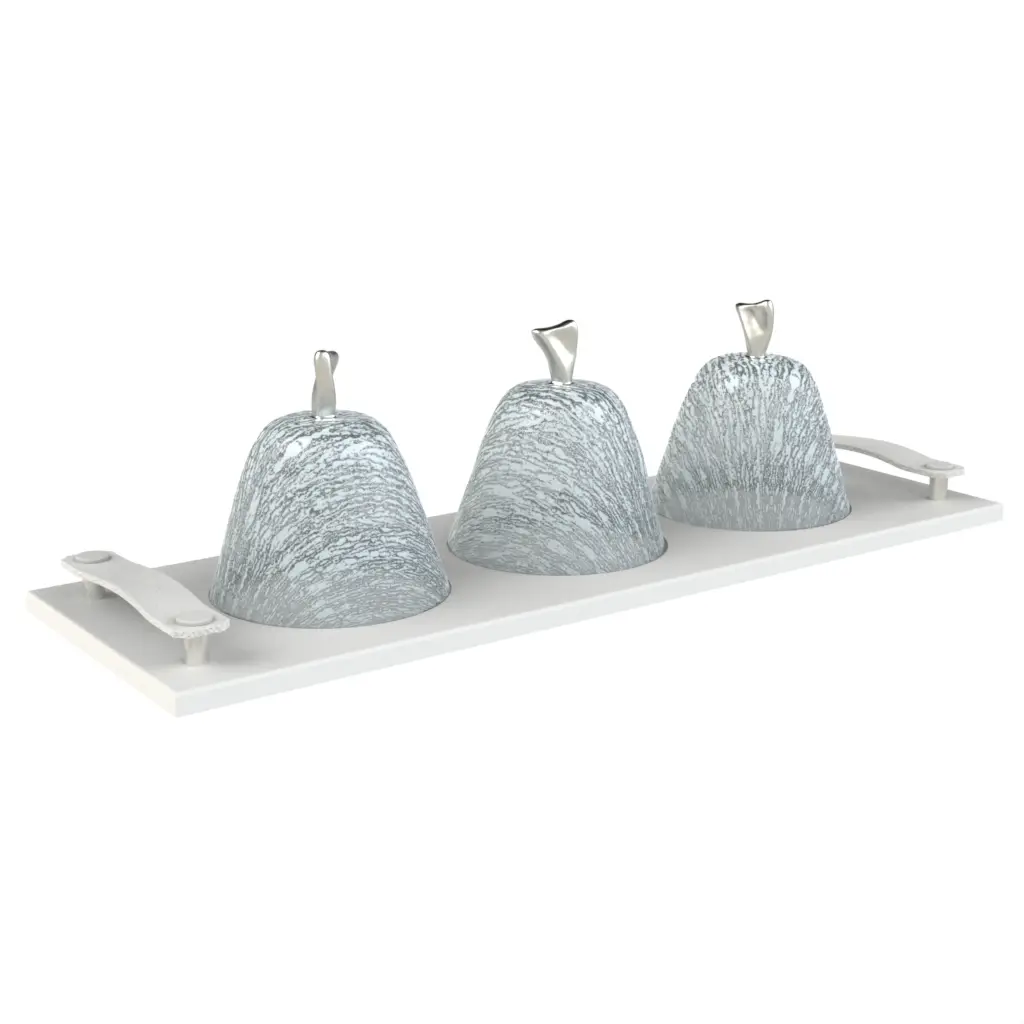 Marble Serving Tray in Light Blue - Welcome Amenities - 3/4 View