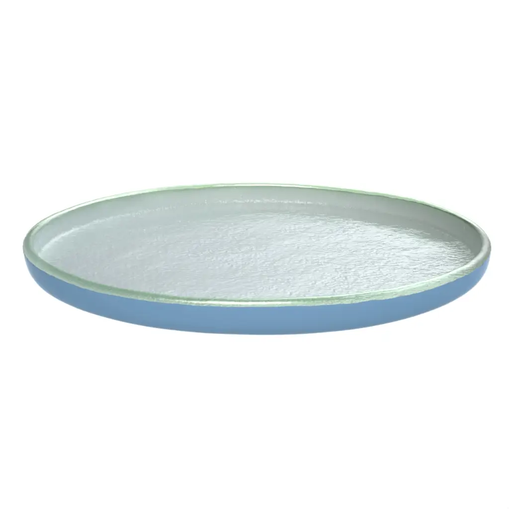 Modern Appetizer Plates - Side Plates | MyGlassStudio - 3/4 View