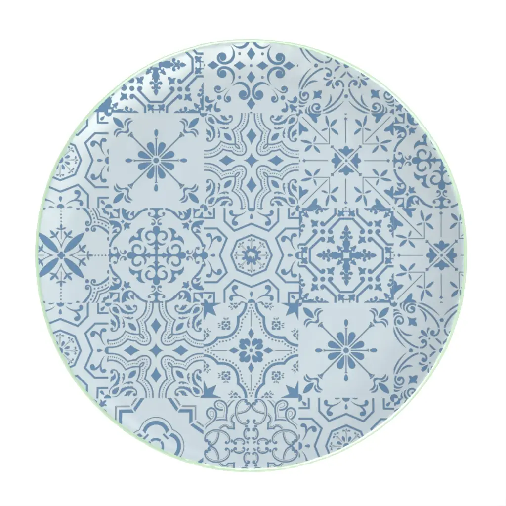 Modern Appetizer Plates - Side Plates | MyGlassStudio - 3/4 View