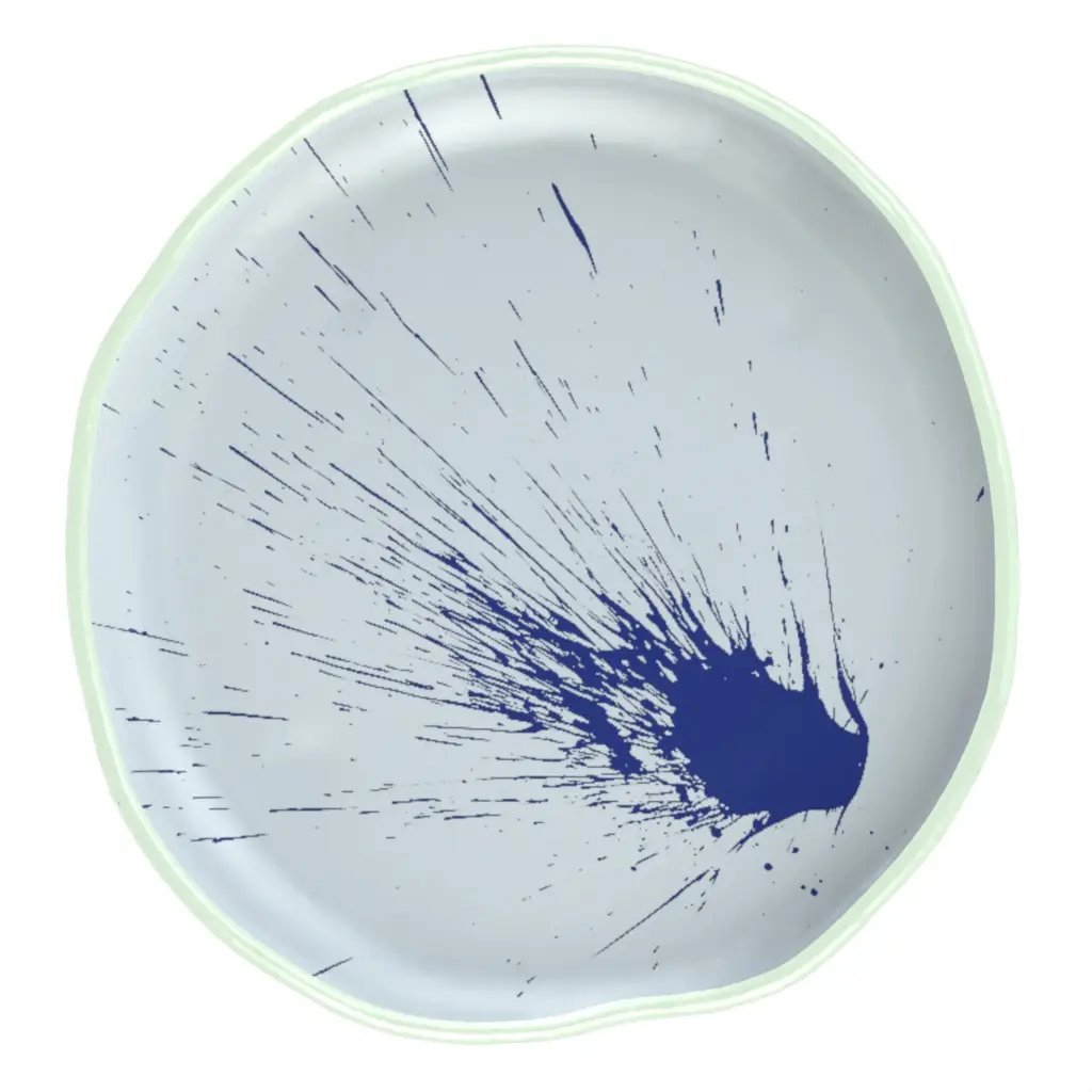 Modern Appetizer Plate in Light Blue - Side Plates - 3/4 View