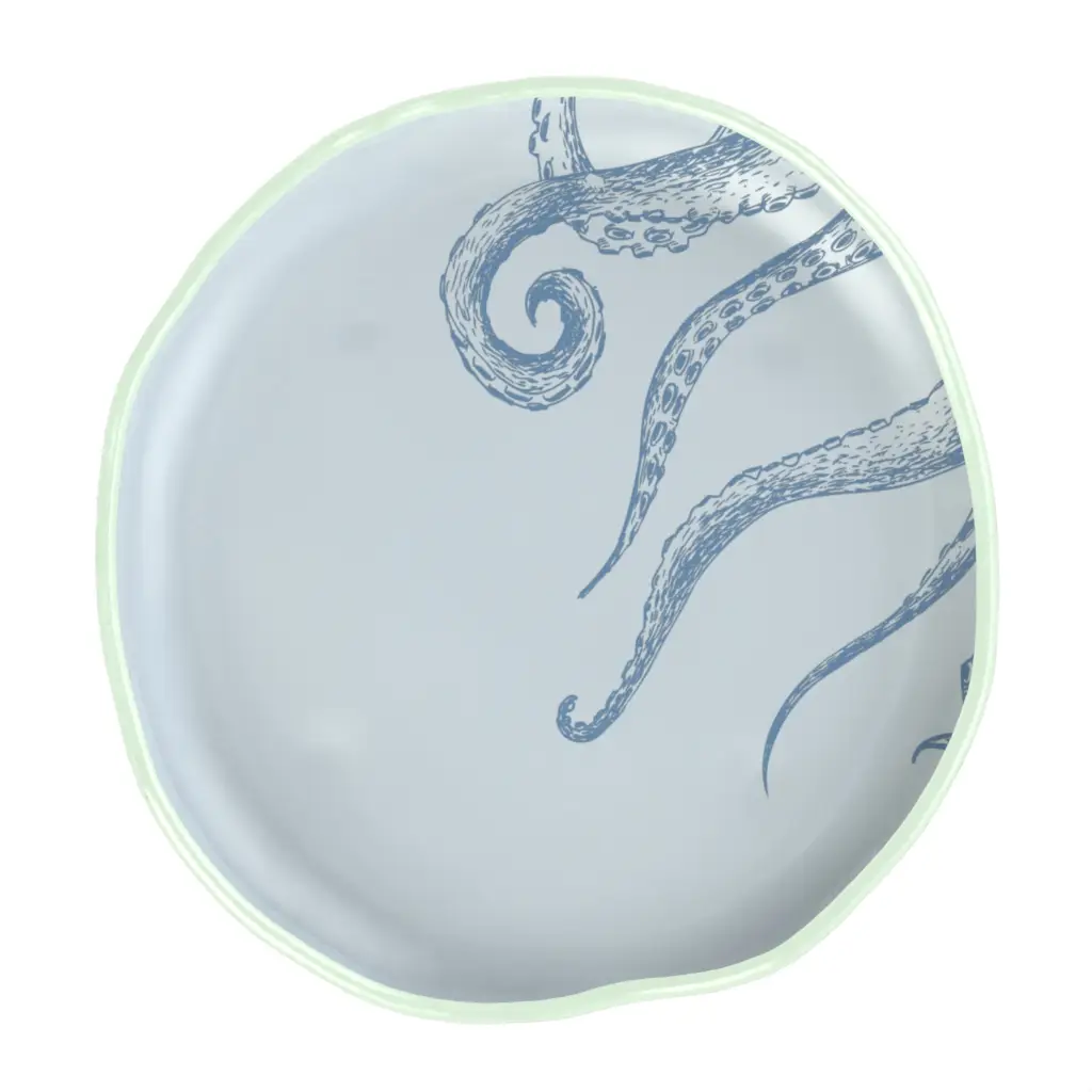 Modern Appetizer Plates - Side Plates | MyGlassStudio - 3/4 View