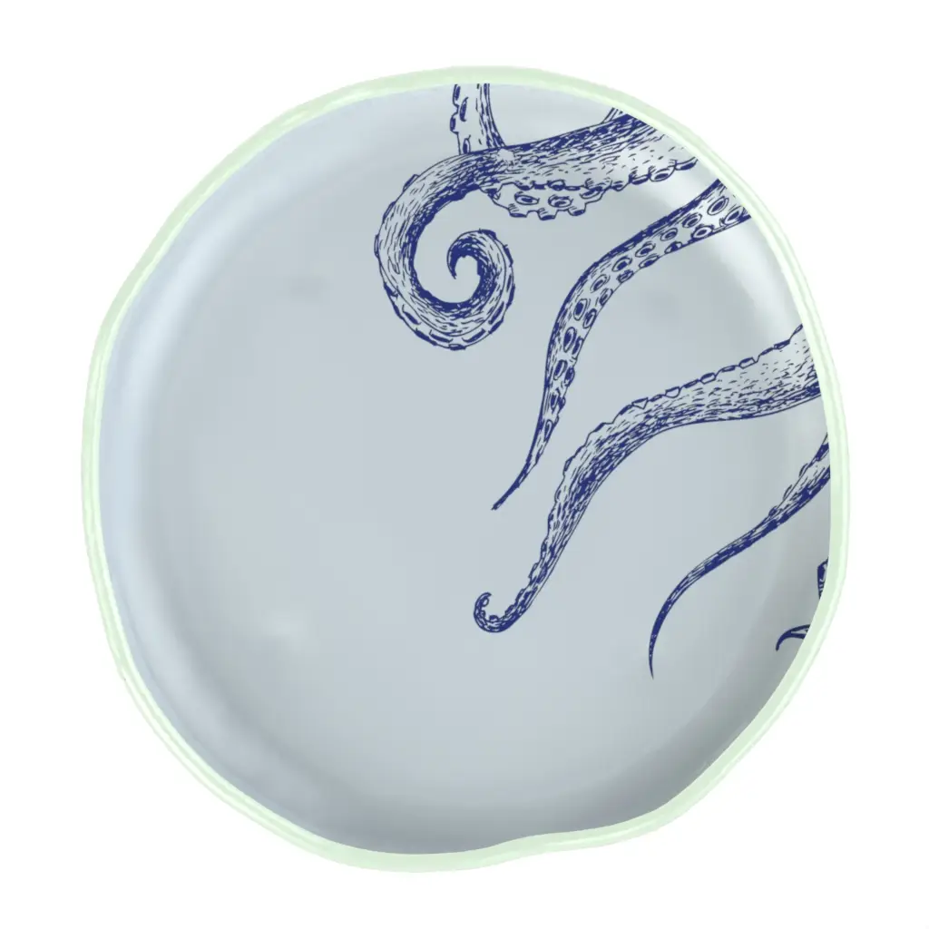 Modern Appetizer Plate in Light Blue - Side Plates - 3/4 View