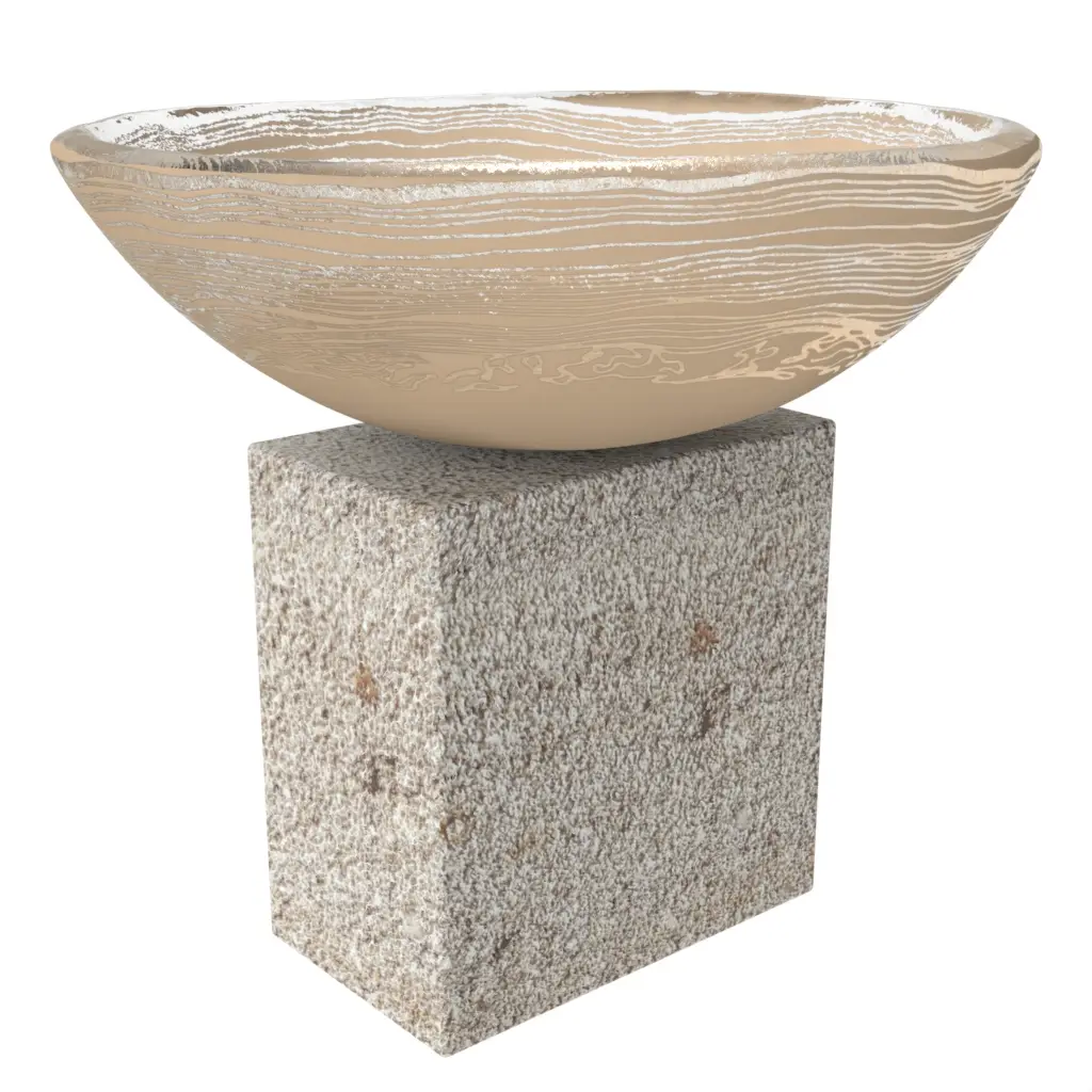 Nut Bowl Set in Almond Beige - Snacks Serveware - 3/4 View
