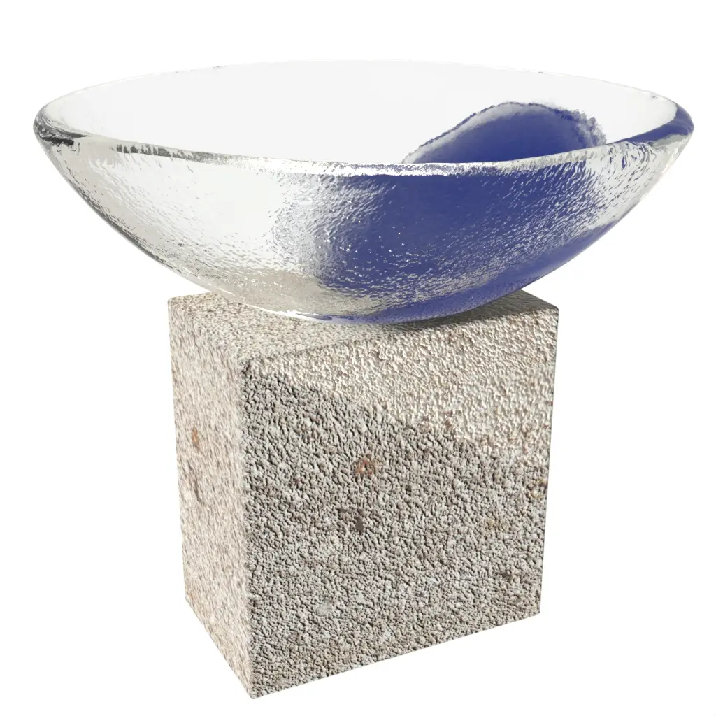 Nuts Serving Bowl in Cobalt Blue - Snacks Serveware - 3/4 View