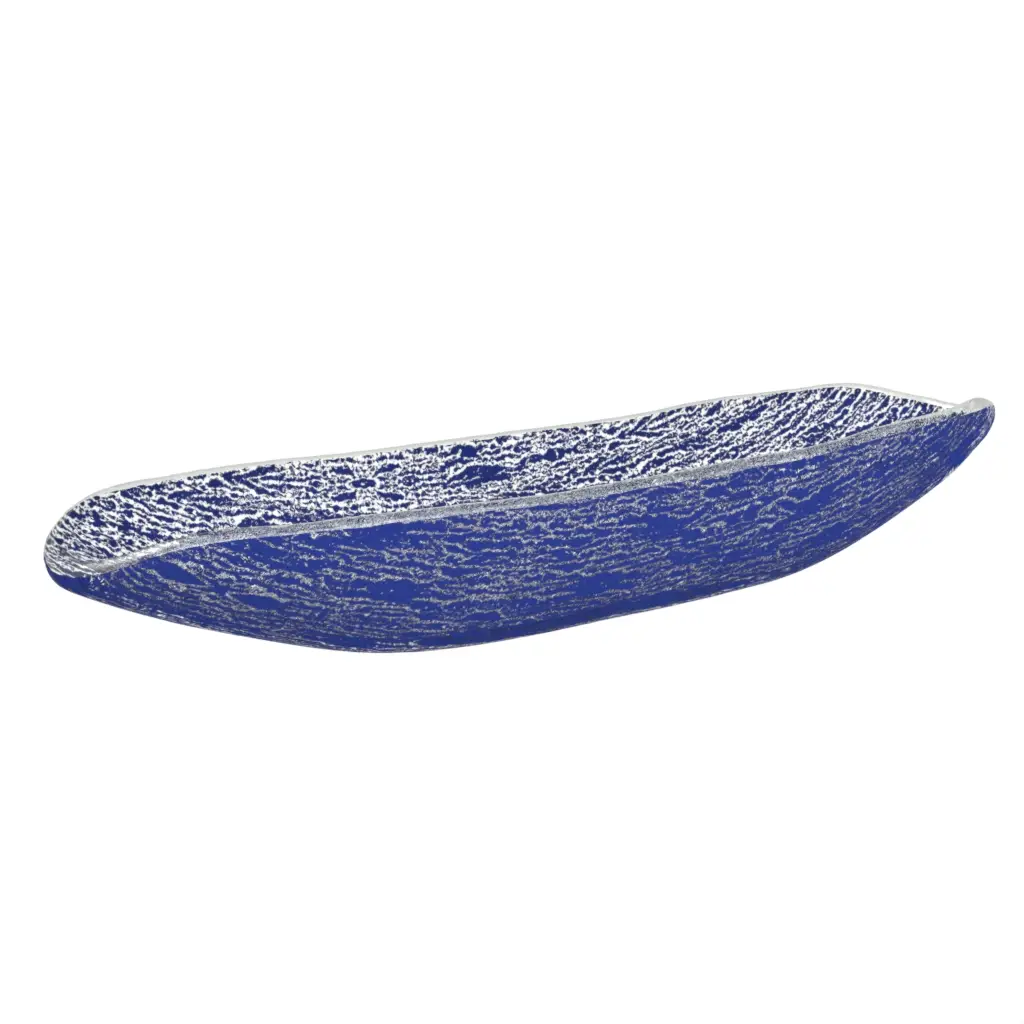 Olive Boat Serving Dish - Snacks Serveware | MyGlassStudio - 3/4 View
