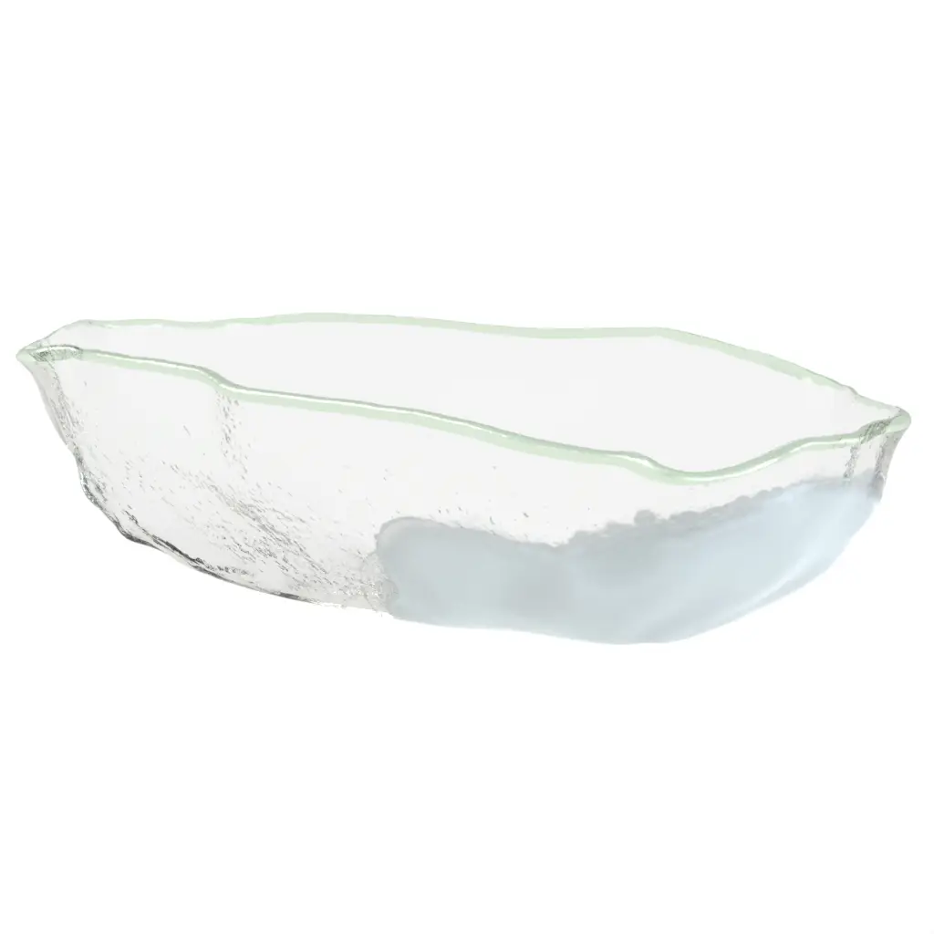 Oversized Bowl in Light Blue - Boat Shaped Bowls - 3/4 View
