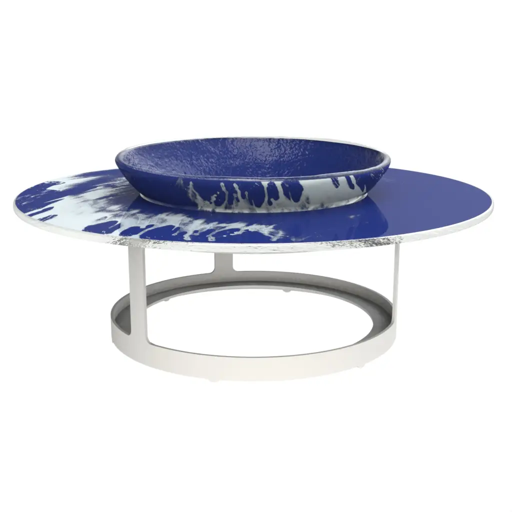Oyster Serving Plate in Cobalt Blue - Specialty Dinnerware - 3/4 View