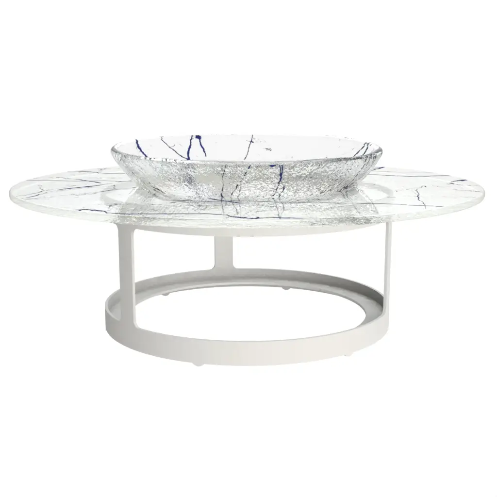 Oyster Serving Plate in Cobalt Blue - Specialty Dinnerware - 3/4 View