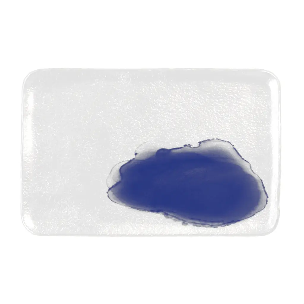 Rectangular Appetizer Plate in Cobalt Blue - Side Plates - 3/4 View
