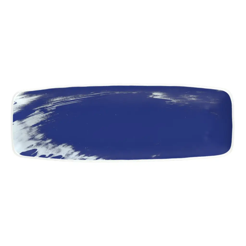 Rectangular Serving Tray in Cobalt Blue - Serving Dishes - 3/4 View