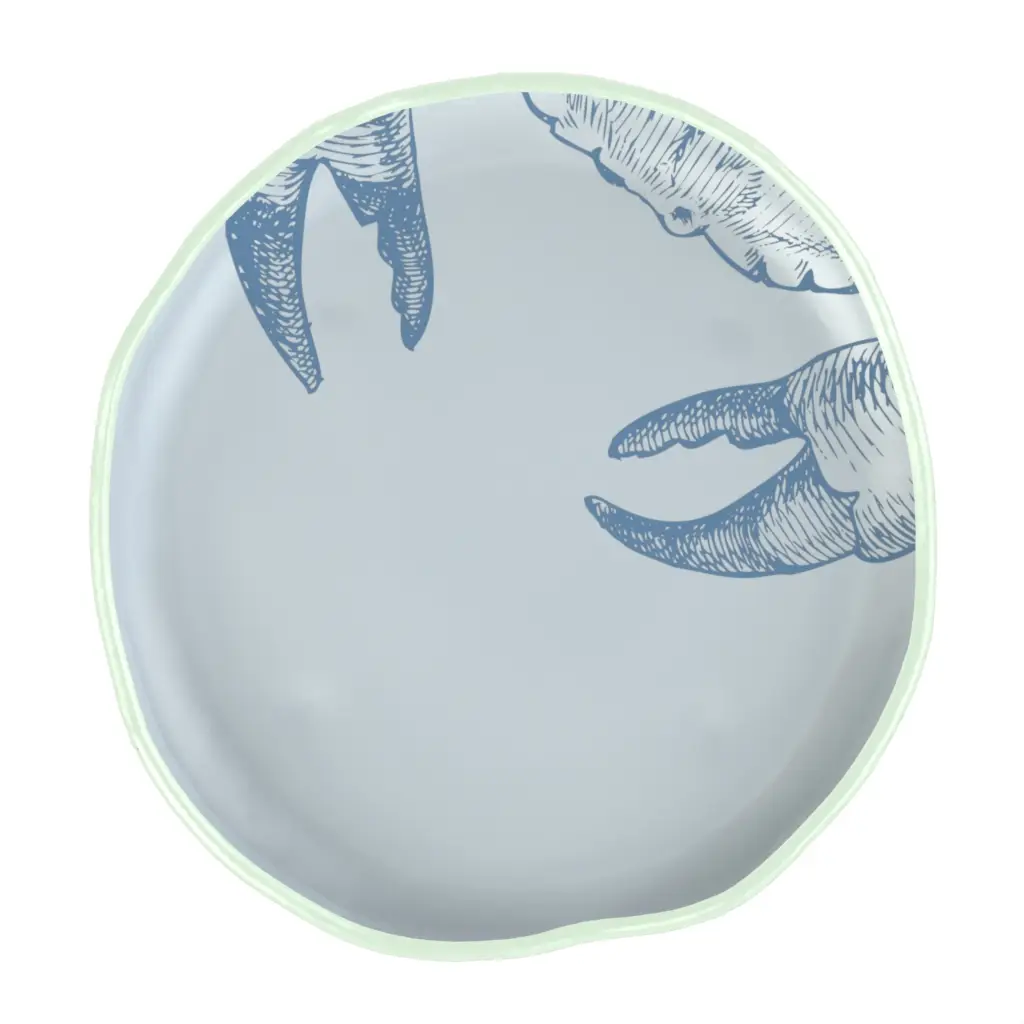 Restaurant Appetizer Plate in Light Blue - Side Plates - 3/4 View