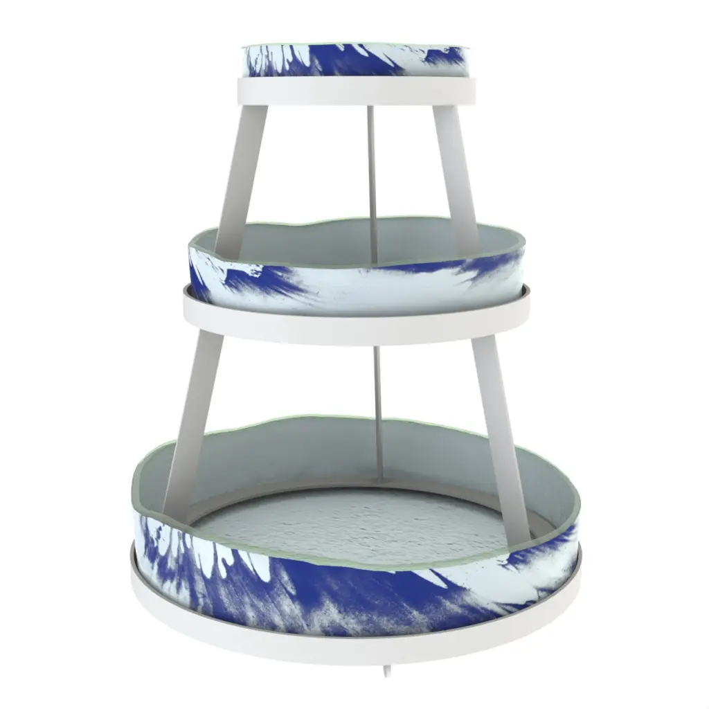 Seafood Tower - Specialty Serveware | MyGlassStudio - 3/4 View