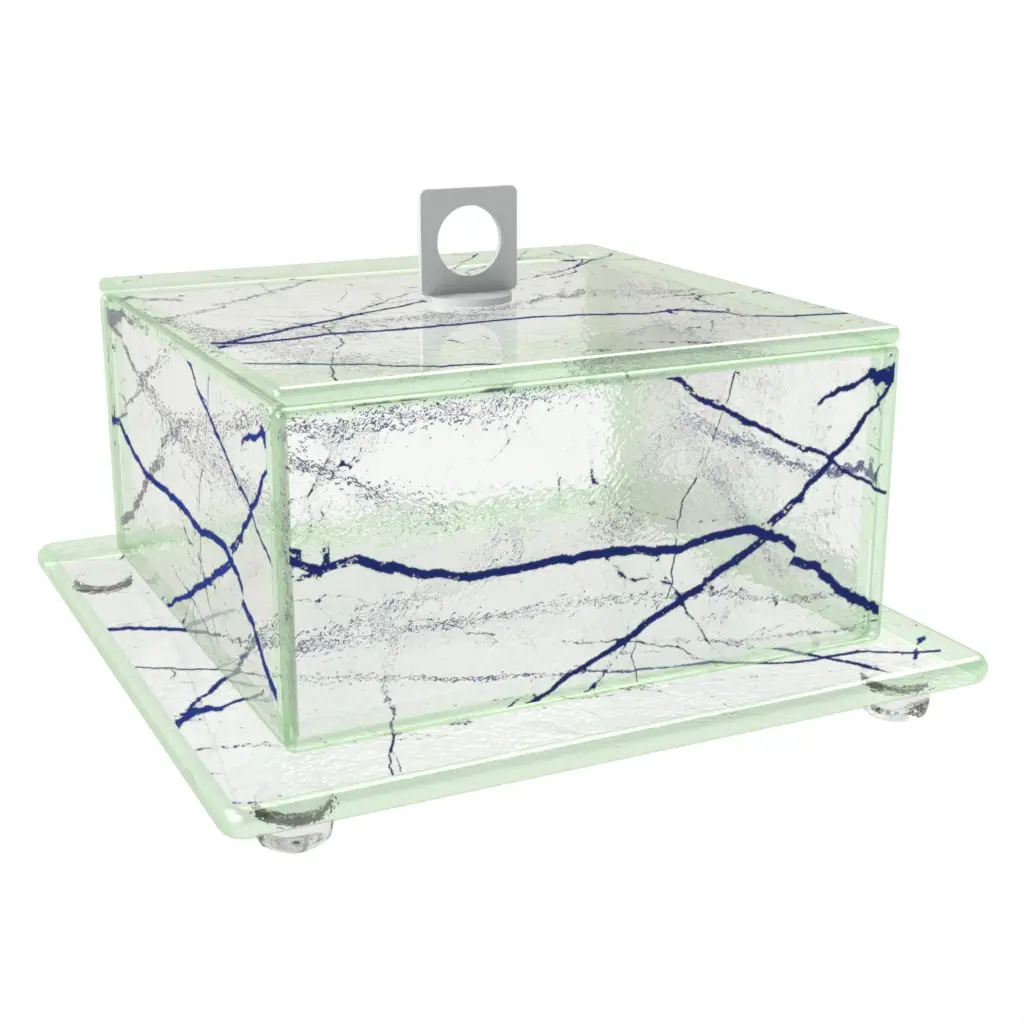 Square Glass Cloche - Welcome Amenities | MyGlassStudio - 3/4 View