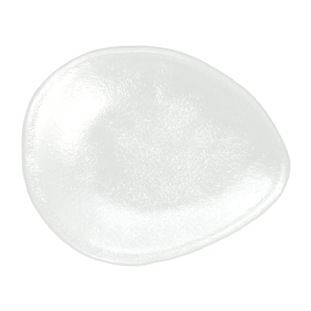 Tasting Plate in Glass With Texture - Catering Serveware - 3/4 View