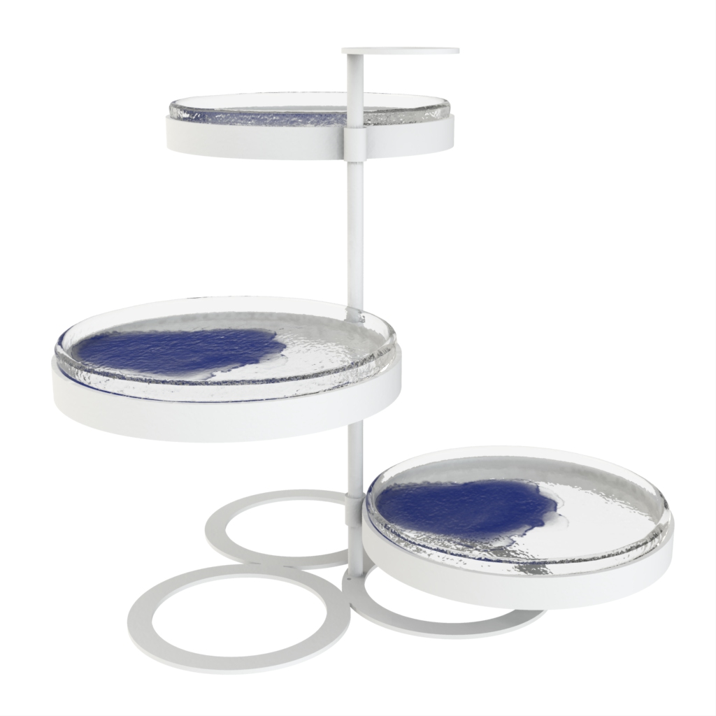 Three Tier Afternoon Tea Stand - Tea Stands | MyGlassStudio - 3/4 View