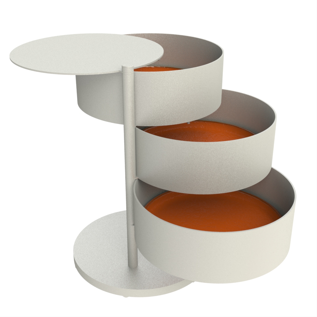 3 Tier Dessert Stand - Tea Stands | MyGlassStudio - Side View
