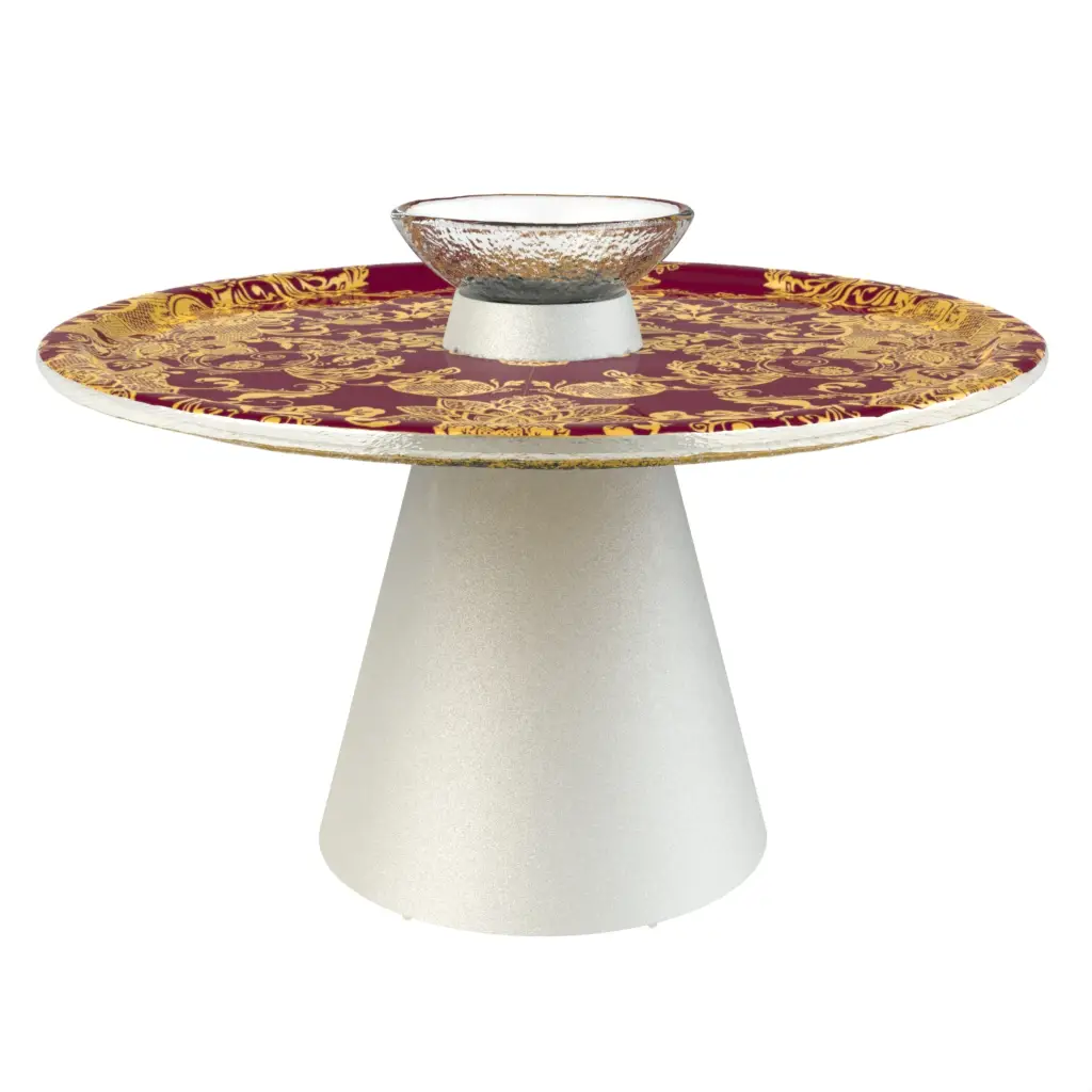 Appetizer Serving Set in Yellow Gold - Serving Dishes - 3/4 View