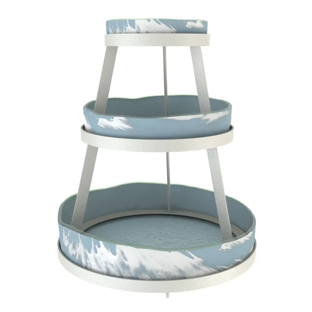 Seafood Platter Tray in Light Blue - Specialty Serveware - 3/4 View