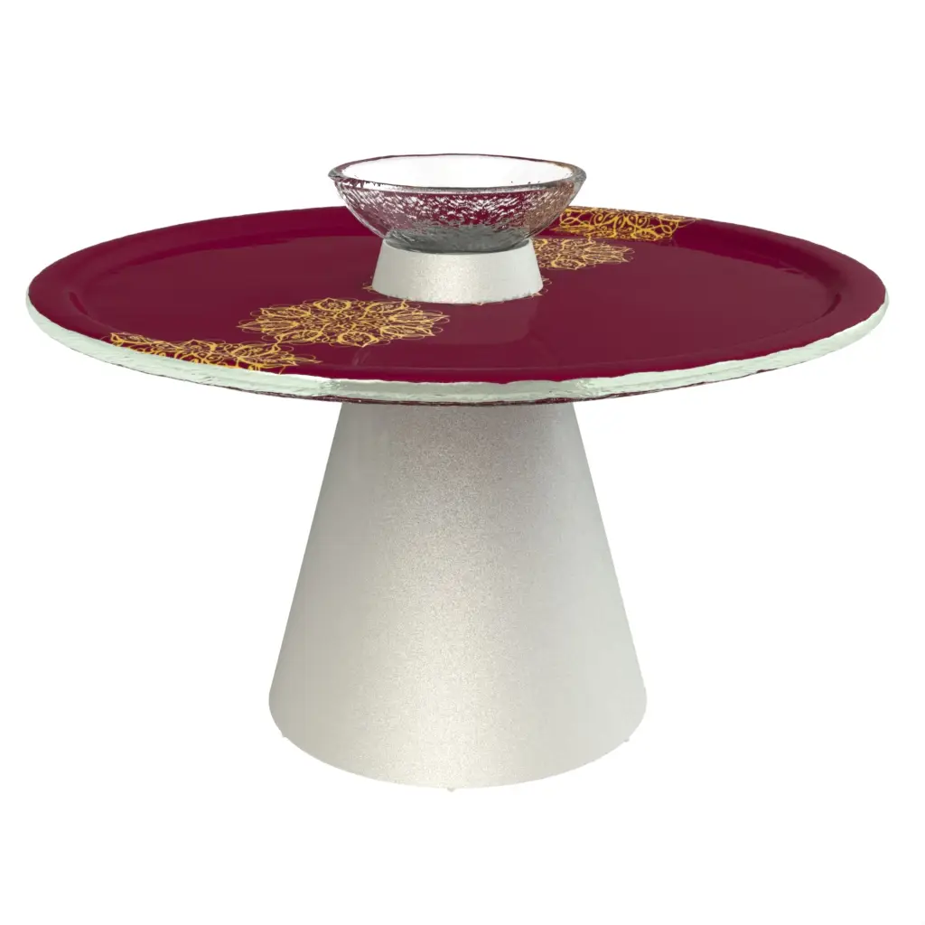 Appetizer Server in Ruby Red - Serving Dishes - 3/4 View