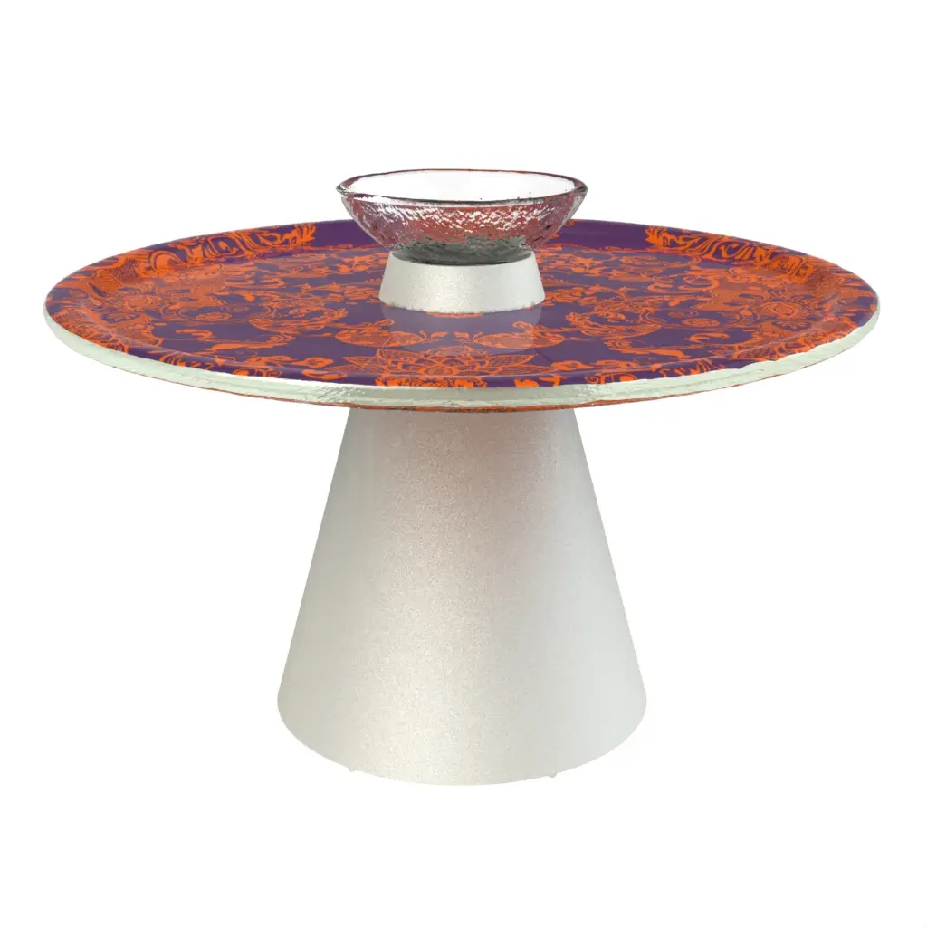 Appetizer Server in Hermes Orange - Serving Dishes - 3/4 View