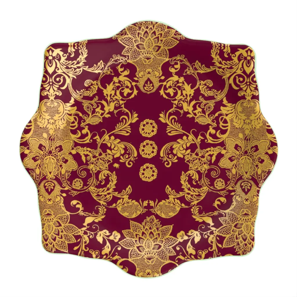 Charger Plate in Yellow Gold - di - 3/4 View